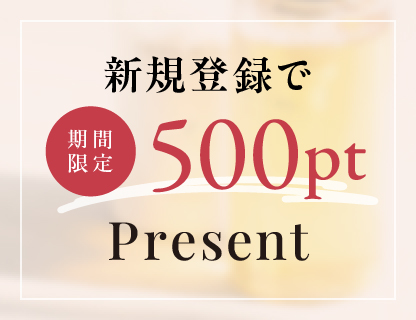 新規会員登録で500ptプレゼント